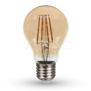 LED Bulb SAMSUNG Chip Filament 6W E27 A60 Amber Cover 2200K