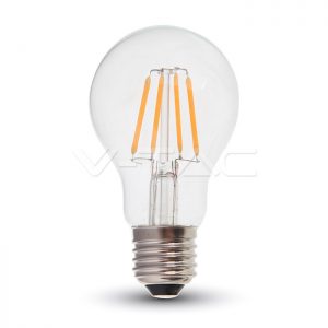 LED Bulb SAMSUNG Chip Filament 6W E27 A60 Clear Cover 2700K