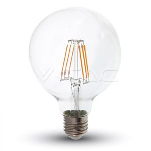 LED Bulb SAMSUNG Chip Filament 6W E27 G95 Clear Cover 2700K