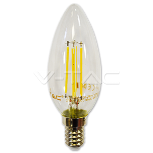 LED Bulb 4W Filament Patent E14 Candle Natural White