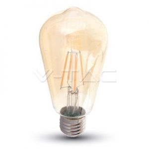 LED Bulb 8W Filament ST64 Amber Cover E27 Warm White