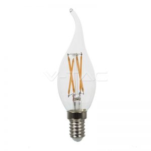 LED Bulb 4W Filament Cross E14 Candle Tail White