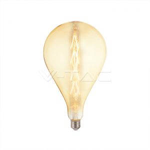 LED Bulb 8W E27 G165 Amber Glass Dimmable 2200K