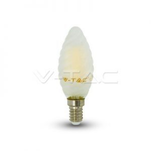 LED Bulb 4W Filament E14 Frost Cover Twist Candle White