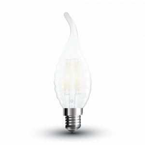 LED Bulb 4W Filament E14 Frost Cover Twist Candle Tail Warm White