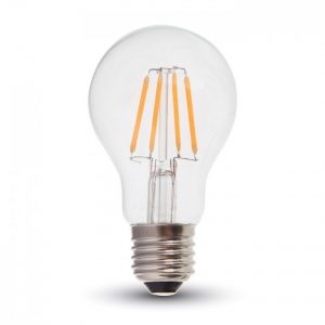 LED Bulb 4W Filament E27 A60 Clear Cover Natural White
