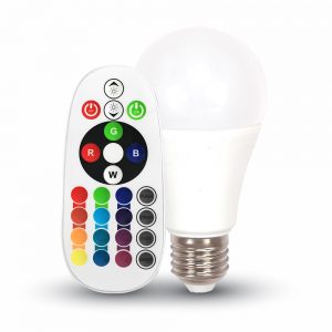 LED Bulb 6W E27 A60 RGB Remote Control Natural White