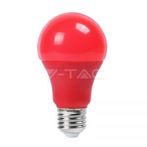 LED Bulb 9W E27 Red Color Plastic
