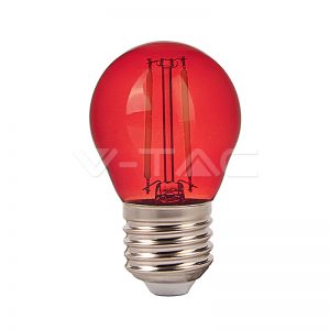 LED Bulb 2W Filament E27 G45 Red Color