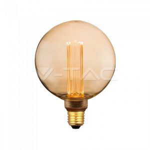 LED Bulb 4W ART Filament Candle E27 G125 Amber Glass 1800KÂ±200K