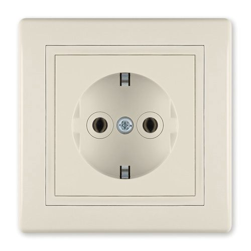 630.999 Prikljucnica dvopolna PRESTIGE sa plasticnim telom, krem