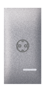 73207.S Taster EXP 1M sa oznakom prikljucnice i indikacijom, silver
