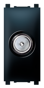 74263.E1 Prikljucnica antenska TV EXP završna 5dB IEC 1M, crna soft