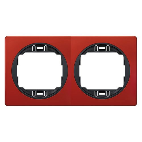 E6701.4E Maska dvostruka EON - horizontalna, crvena sa crnim nosacem