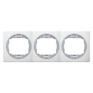 E6703.0S Maska trostruka EON - horizontalna, bela sa silver nosacem