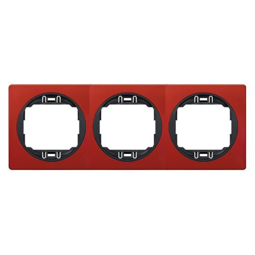 E6703.4E Maska trostruka EON - horizontalna, crvena sa crnim nosacem