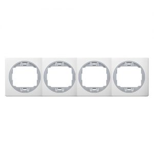 E6704.0S Maska cetvorostruka EON - horizont., bela sa silver nosacem