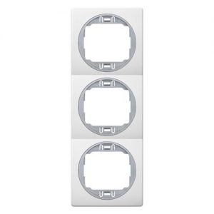 E6713.0S Maska trostruka EON - vertikalna, bela sa silver nosacem