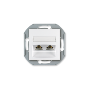 6015.0 Mehanizam komunik. priklj. PRESTIGE 2xRJ45 Cat 6 UTP, beli