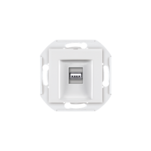 60162.0 Mehanizam priklj. PRESTIGE USB/USB female Keystone, beli