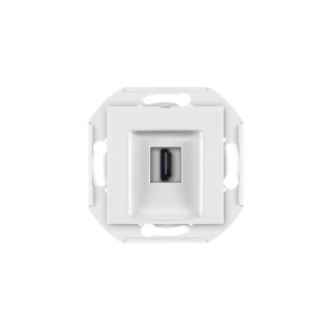 60163.0 Mehanizam priklj. PRESTIGE HDMI/HDMI female Keystone, beli