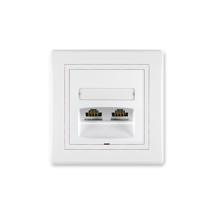 615.000 Prikljucnica komunikacijska PRESTIGE 2xRJ45 Cat6 UTP, be
