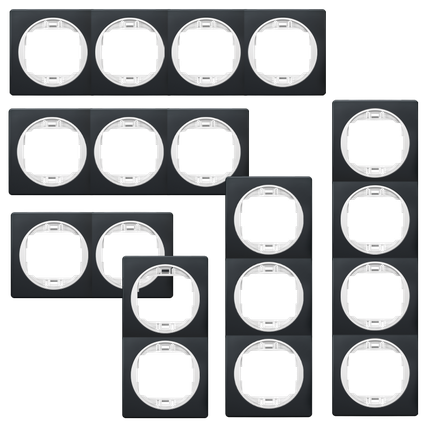 E6703.E10 Maska trostruka EON - horizontalna, crna soft sa belim nos.