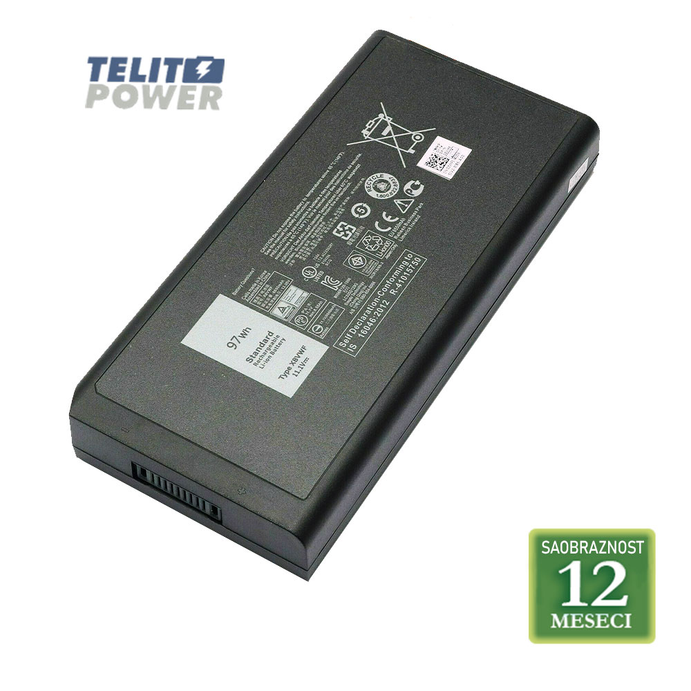 2431 Baterija za laptop DELL X8VWF serije 11.1V 97Wh / 8550mAh laptop 3186 DELL X8VWF