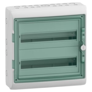 Mureva orman: kuciste za modularnu opremu, 2x18M (18mm), sa klemama, 460x448x160mm(vxsxd), IP65