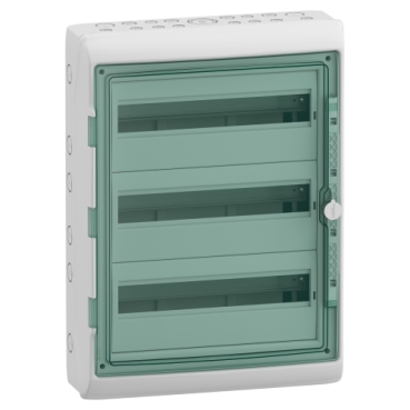 Mureva orman: kuciste za modularnu opremu, 3x18M (18mm), sa klemama, 610x448x160mm(vxsxd), IP65