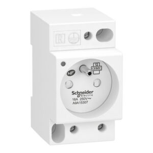 Uticnica modularna, francuski standard, sa indikacijom, 2P+E, na DIN sinu, 250V, 16A