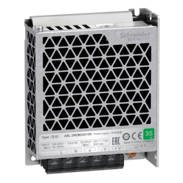 Easy Modicon ABL2: monofazno napajanje - regulisani prekidacki DC izvor, 100...240VAC/24V DC: 36W, 1.5A, IP20