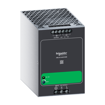 Easy Modicon ABL2: monofazno napajanje, ulaz 100...240V AC, 140...340 V DC, izlaz 48V DC, 480W, 10A, montaža na DIN šinu, IP20
