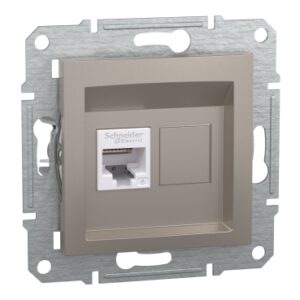ASFORA: komunikaciona uticnica, RJ45, kat. 6 UTP, bez okvira, bronza