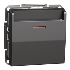 Asfora: karticni prekidac za hotele, 2300W, 10A, 250VAC, bez rama, antracit