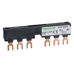 TeSys GV2, D, K, U: Sabirnice, 3P, 63A, za 2 prekidača, korak 54