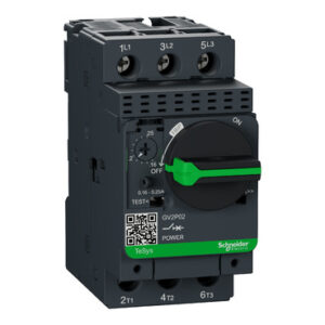TeSys GV2P: Motorni zastitni prekidac, termo-magnetni, 3P na zavrtanj, obrtna rucica (P=0.06kW: Ir=0.16-0.25A: Im=2.4A: Icu>100kA)