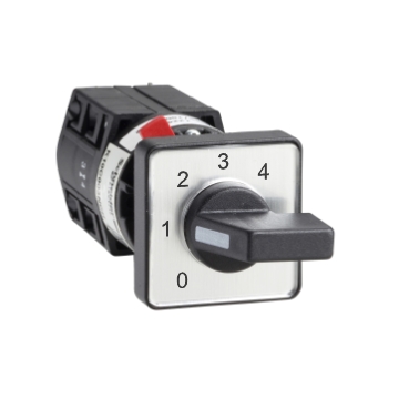 Grebenasta sklopka 10A, 1P, "0-1-2-3-4", 30x30mm, montaza u rupu fi 16 ili fi 22mm, IP65