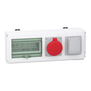 Canalis KN: otcepna kutija 32A sa industrijskom uticnicom 16A, 3P+N+P, suko uticnicom 16A i 8 modula, IP55