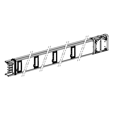 Canalis KS: kanalni razvod 400A, kruti, 3L+N+PE, 8 otcepa, L=2000mm