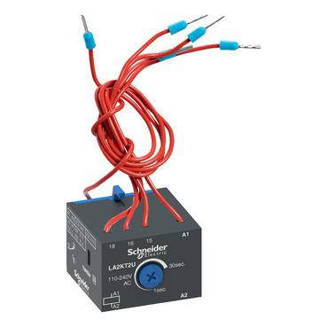 TeSys K: blok pomocnih kontakata, 1CO, 110…240V AC, on-delay, 1-30s