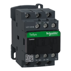 TeSys D: kontaktor, 3P, 18A (AC-3), 32A (AC-1), kalem 400V AC, pom. kontakti 1NO+1NC