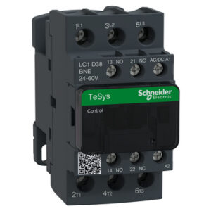 TeSis D Green: kontaktor 3P, 38A (AC-3), 50A (AC-1), 24-60V AC/DC, 1NO+1NC
