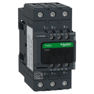 TeSis D Green: 3P EverLink kontaktor, 40A (AC-3), 60A (AC-1), 100-250V AC/DC, 1NO+1NC