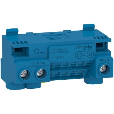 Linergy terminalni blok za nulu, 14 priključaka (3k25mm2+11k4mm2) + Jumper
