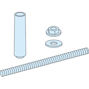 Linergy LGYE: dodatak za nosace sabirnica, odstojnici za sine sirine 150mm (LGYE 3200-4000A), 12 odstojnika + 12 brezona