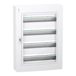 PrismaSeT XS: orman nadgradni 4 x 24 modula, providna dim vrata, IP40