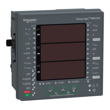 PM2130: digitalni multimetar (U, I, P, Q, S, E, cosφ, F, THD), klasa 0.5S, LED displej, Modbus, analiza do 31-og harmonika, 96x96mm, montaza na vrata