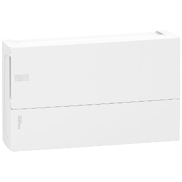 Mini Pragma: razvodna kutija, površinska montaža, 2 sabirnice, 1x18 stubovi, bela puna vrata, IP40