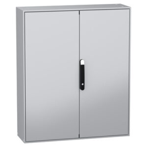 Spacial SM: razvodni orman, slobodnostojeci, dvoja vrata, puna, sa montaznom plocom, 1200x1200x400, IP55